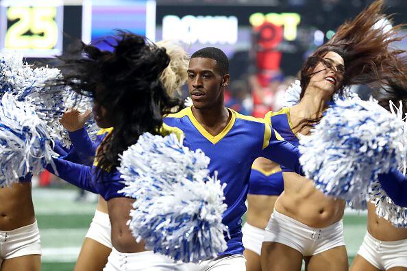 Photos: NFL's first male cheerleaders perform at Super Bowl 53