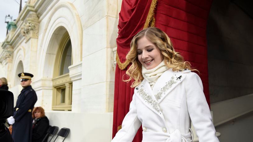 Singer Jackie Evancho arrives for the \inauguration of President Donald Trump at the U.S. Capitol on Jan. 20, 2017, in Washington, D.C.