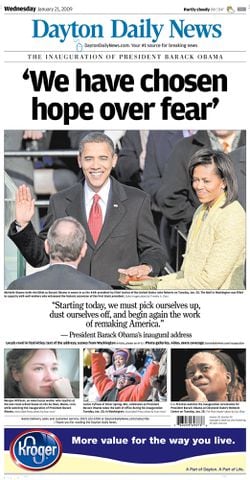 Presidential inauguration newspaper