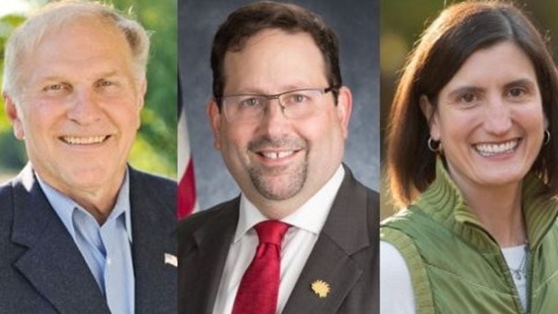 These candidates are running for the 1st Congressional District seat. They are U.S. Rep. Steve Chabot, R-Cincinnati, Libertarian Kevin Kahn and Democrat Kate Schroder.