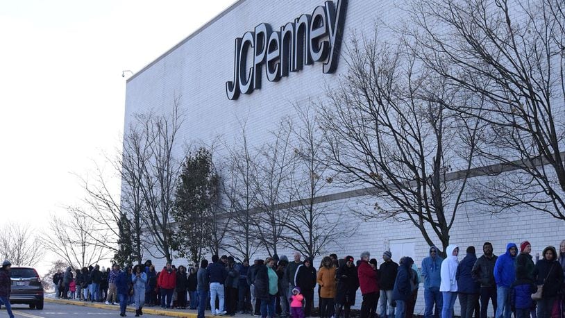 Managers estimated about 1,000 shoppers were at JCPenney when it opened Thursday. STAFF PHOTO / HOLLY SHIVELY