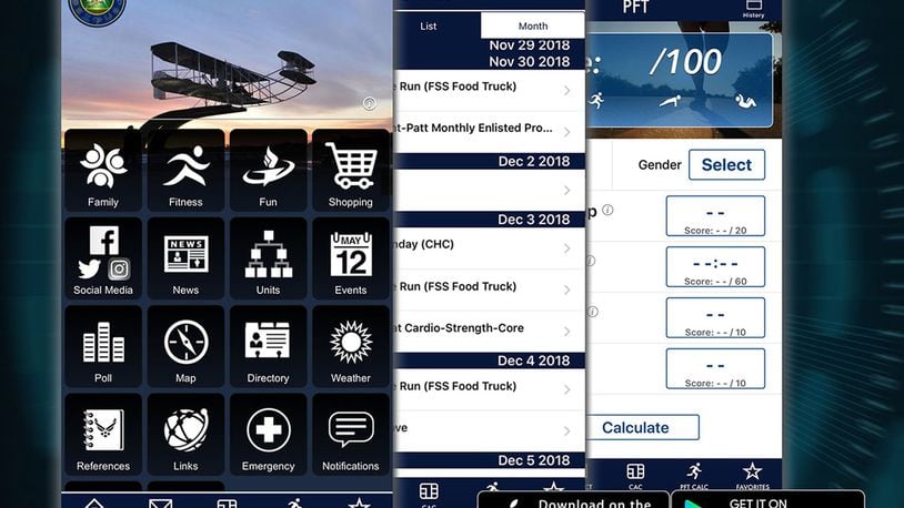The new Team Wright-Patt app offers quick access to Wright-Patterson Air Force Base resources, events, information. (U.S. Air Force graphic)