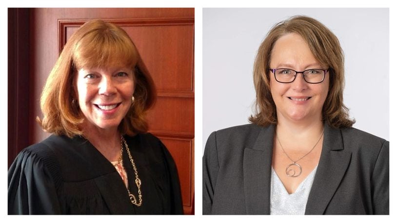 Judge Barbara Carter, left, and Melena Siebert, candidates in the Republican primary for the 12th District Court of Appeals. CONTRIBUTED
