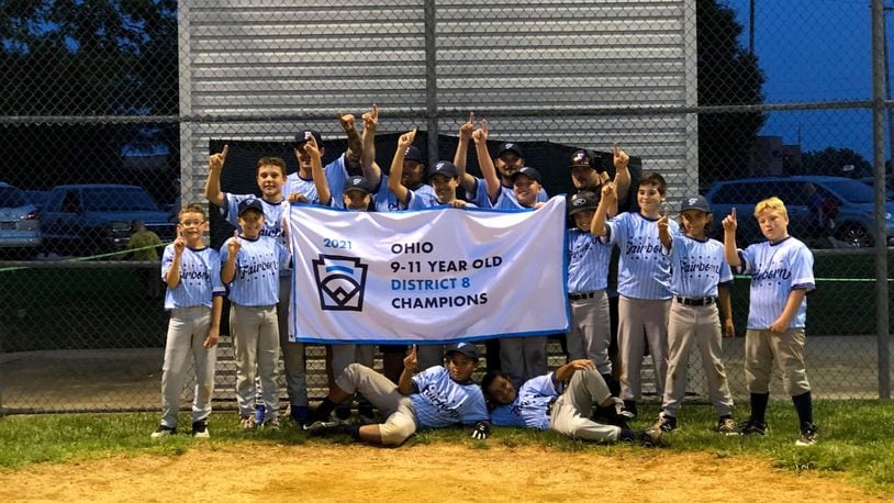 The Fairborn Little League U-11 team recently won a district title and advanced to the state tournament. CONTRIBUTED