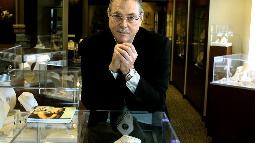 Larry Jaffe in his Kettering jewelry store on Far Hills near Stroop Road when it first opened in 2006. He was in downtown Dayton for 27 years before. Now his company will move into Oakwood. Photo by Ed Roberts