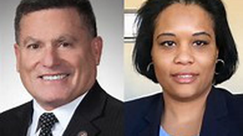 State Rep. Rick Perales, R-Beavercreek, and his opponent in the May 8 Republican primary, Jocelyn Smith.