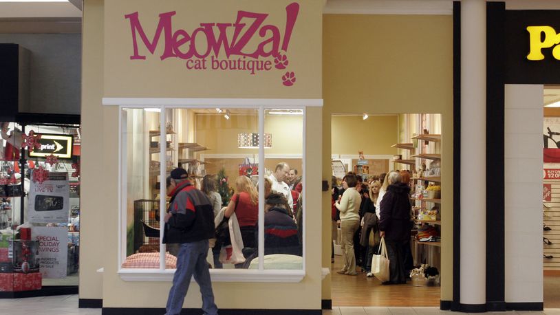 The Humane Society of Greater Dayton MeowZa Cat Boutique at the Dayton Mall first opened in 2008. STAFF FILE