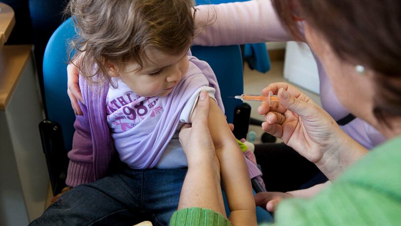 Photo Essay In A Mother Child Care Center In The Suburban Area Of Paris, France. Vaccination Against Influenza A H1N1. (Photo By BSIP/UIG Via Getty Images)