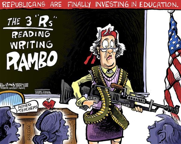 Week in cartoons: The NRA, arming teachers and more