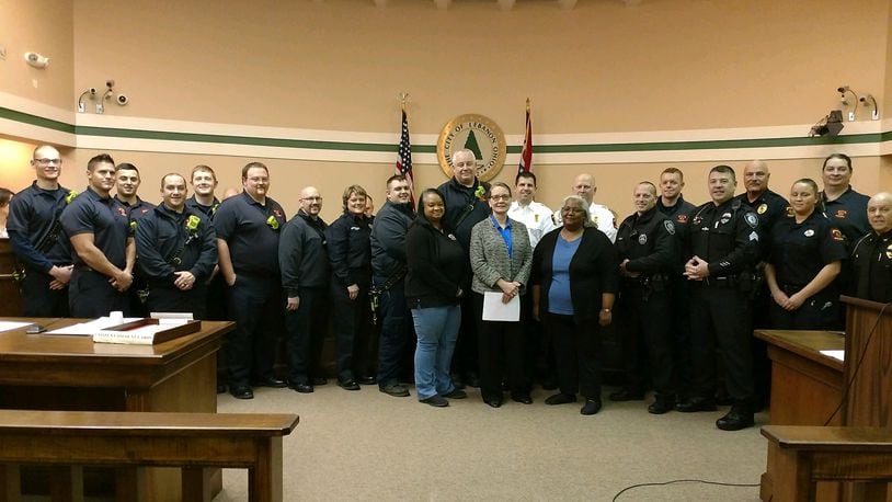 On Wednesday, Bethel African Methodist Episcopal Church presented a resolution recognizing the “first responders” to the Dec. 13 fire at the old church at 111 N. Cherry St. in downtown Lebanon.