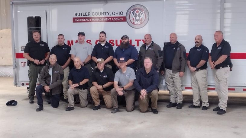 A team of emergency responders from 11 area agencies, including Englewood police and fire, have been deployed through the Butler County Emergency Management Agency to help stage rescue efforts when Hurricane Ian hits Florida.