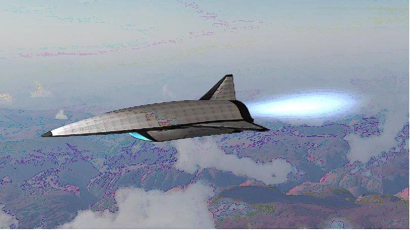 Leidos has been selected by the U.S. Air Force Research Laboratory to develop an air-breathing hypersonic system. (AFRL/Leidos rendering)