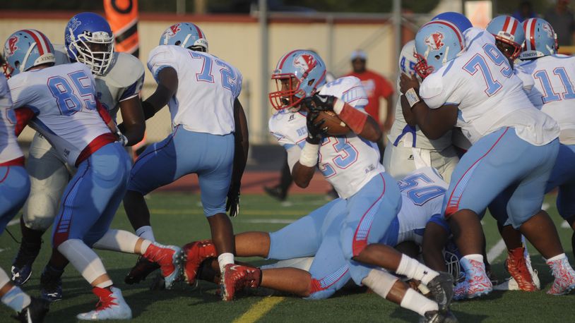 Dayton Public Schools football teams, including Belmont and Dunbar (pictured) will play games starting the weekend of Sept. 17-19. FILE PHOTO