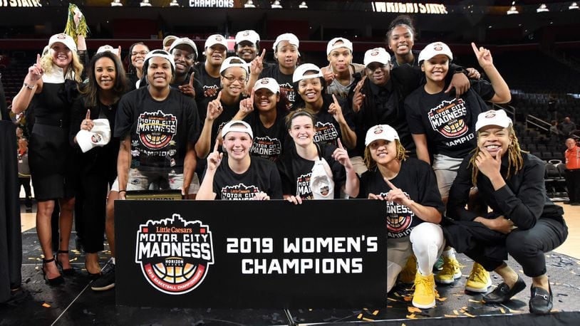 The Wright State women’s basketball team is headed to the NCAA Tournament after beating Green Bay in Tuesday’s Horizon League championship game at Little Caesars Arena in Detroit. Brian Sevald/CONTRIBUTED