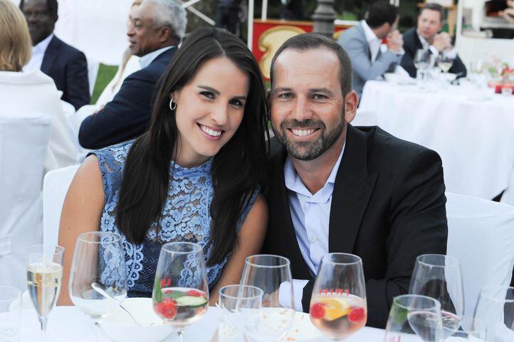 Professional golfer Sergio Garcia and fiancee Angela Akins