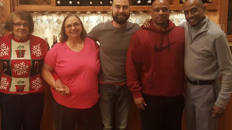 The Jordan and Popp families including (from) Elizabeth Jordan, Diane Popp, Brian Popp, Chris Jordan, and DJ Jordan, meet for Thanksgiving with much to be thankful for. CONTRIBUTED