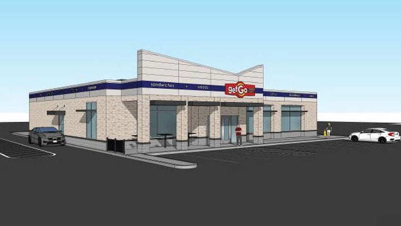 GetGo aims to construct a fueling station, convenience store and drive-through at 2100 S. Alex Road in West Carrollton. If approved, it would take the place of a structure that was formerly a U.S. Bank location. SOURCE: CESCO Inc.