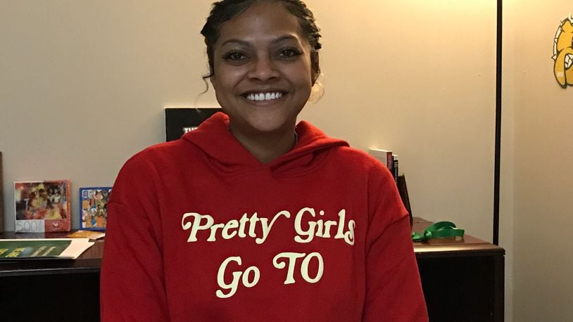 Jasmine Coleman, Wilberforce University’s new volleyball coach grew up on the Navajo Nation reservation in Arizona and played college basketball and volleyball at Rust College in Mississippi. Tom Archdeacon/CONTRIBUTED
