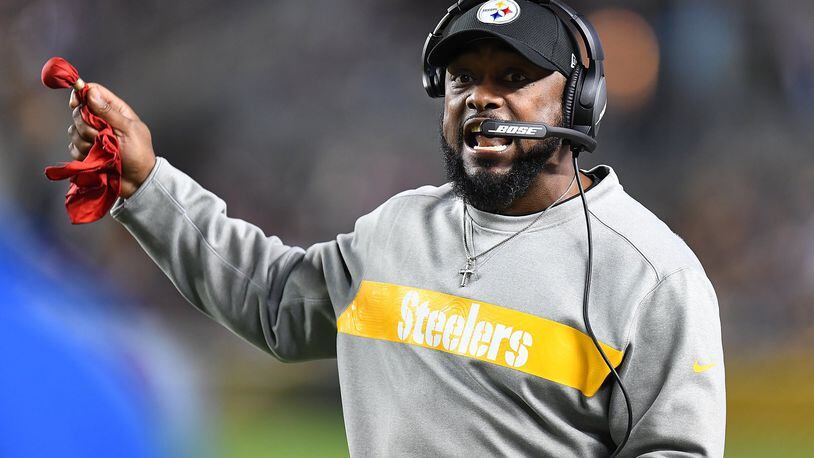 Head coach Mike Tomlin of the Pittsburgh Steelers reacts in the first half during the game against the Los Angeles Chargers at Heinz Field on December 2, 2018 in Pittsburgh, Pennsylvania. (Photo by Joe Sargent/Getty Images)