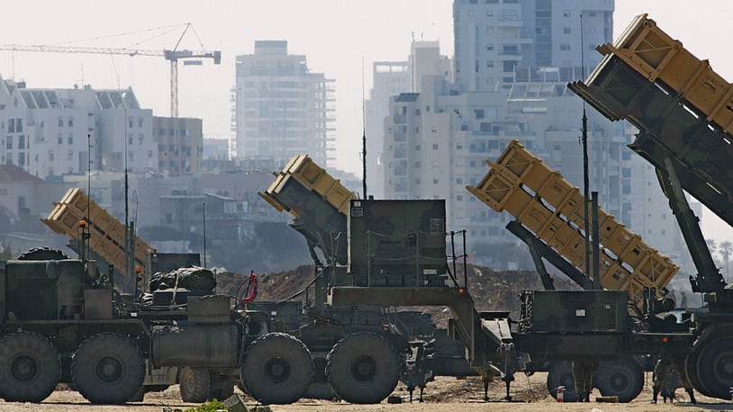 JAFFA, ISRAEL - MARCH 4:  U.S. soldiers man an American-made Patriot anti-missile battery March 4, 2003 on Jaffa beach near Tel Aviv. The batteries, supplied and operated by U.S. troops, are a back-up system to the Israeli Arrow missile killer meant to protect the densely populated center from the potential threat of Iraqi Scud missiles. (Photo by David Silverman/Getty Images)