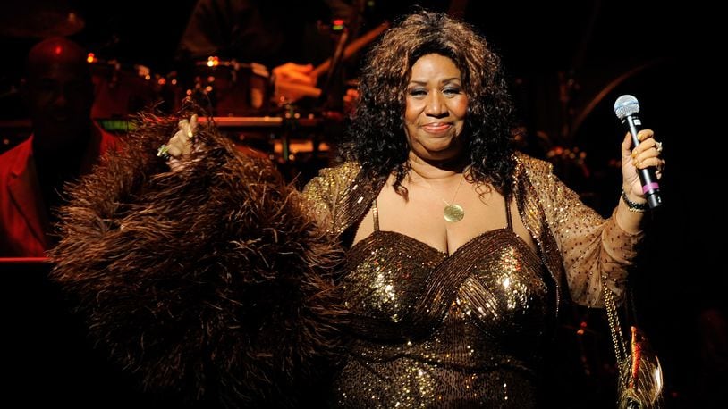 Singer Aretha Franklin performs after she was inducted into the Apollo Legends Hall of Fame at the 2010 Apollo Theater Spring Benefit Concert & Awards Ceremony at The Apollo Theater on June 14, 2010 in New York City. Her musical legacy will be honored in “R.E.S.P.E.C.T.: A Celebration of the Legendary Queen of Soul,” slated Feb. 24-25 at the Victoria Theatre in Dayton. (Photo by Jemal Countess/Getty Images)