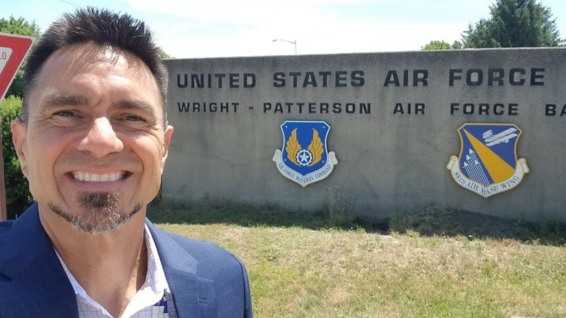 D.J. Vanas presented two programs about the warrior spirit June 24 at Wright-Patterson Air Force Base. Growing up as an Air Force "military brat," the speaker-author says it was a like a homecoming to visit the base and see his "brothers and sisters in blue." CONTRIBUTED PHOTO