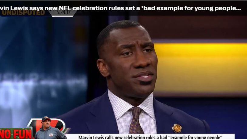 Undisputed co-host Shannon Sharpe said Cincinnati Bengals coach Marvin Lewis is dead wrong about his comments on the NFL relaxing celebration penalties.
