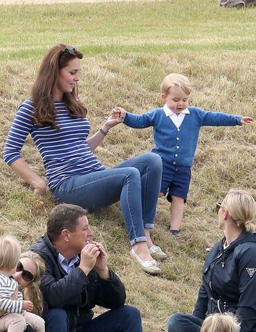 Kate and Prince George watch polo