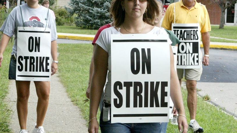 The last teacher strike in the Dayton area was in Huber Heights in August 2006, as teachers and other school staff walked picket lines, and schools were closed. FILE