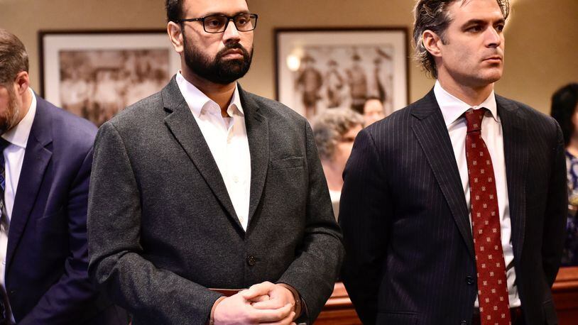Gurpreet Singh, who is charged with four counts of aggravated murder for allegedly killing his wife and other family member, was in Butler County Common Pleas Court for a pre-trial hearing Monday. NICK GRAHAM/STAFF