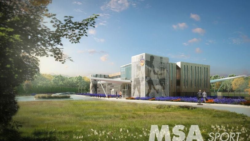 Artist rendering of the first-team building at FC Cincinnati’s training complex in Milford. MSA Sport/FC Cincinnati