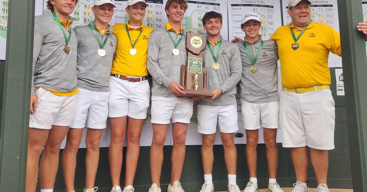 Alter boys golf team wins 2nd straight state championship