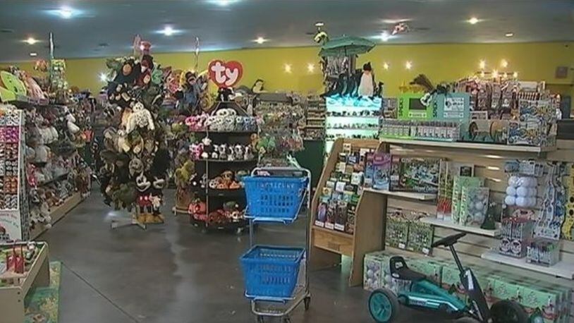 A man urinated on a toy shelf at this Playthings, Etc., toy store earlier this month.