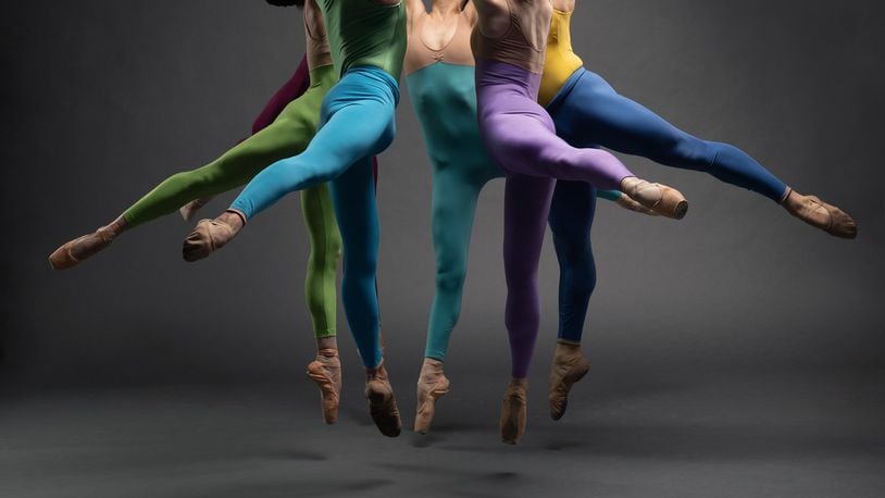 The work of choreographers Gerald Arpino, Justin Koertgen, Case Bodamer and Mariana Oliveira are featured during “Perspectives,” Dayton Ballet’s repertory program at Victoria Theatre in Dayton, Feb. 14- 17. (Contributed photo)