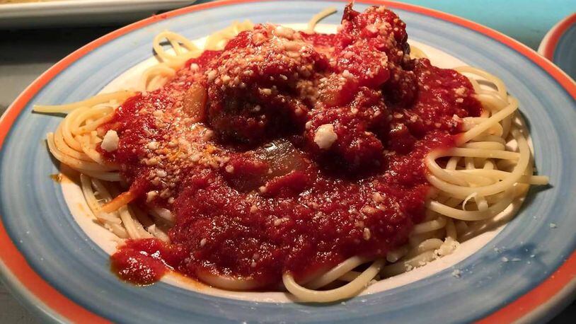 Mamma DiSalvo's Spaghetti Italian Ristorante spaghetti dinner.