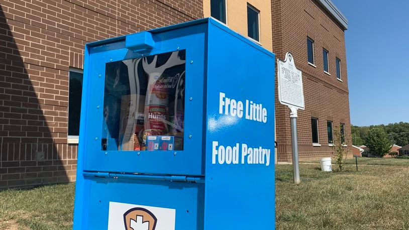 Greene county public health open the fourth of its little pantries in Xenia last week. LONDON BISHOP/STAFF