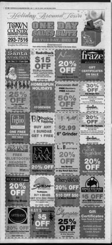 Town and Country shopping center advertisements