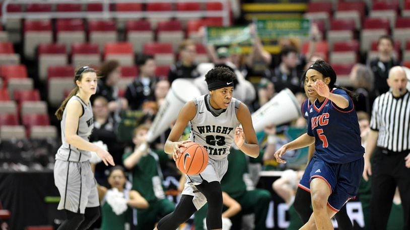 Symone Simmons and Wright State beat UIC on Saturday in Detroit to advance in the Horizon League tournament. JOSE JUAREZ / CONTRIBUTED