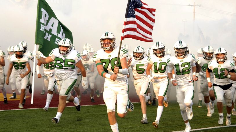 The Badin High School football team takes the field on Friday, Sept. 16, 2022. DAVID A. MOODIE/CONTRIBUTING PHOTOGRAPHER