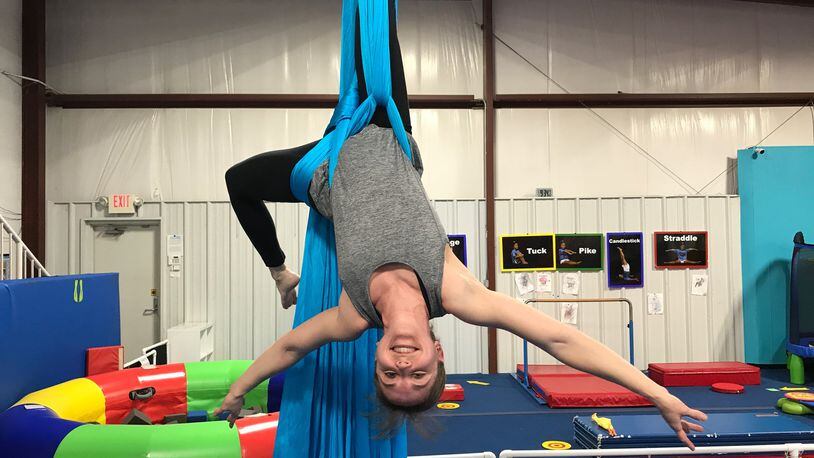 Melissa Kally teaches DragonFly Aerial classes at the Ohio Sports Academy in Springboro. CONTRIBUTED