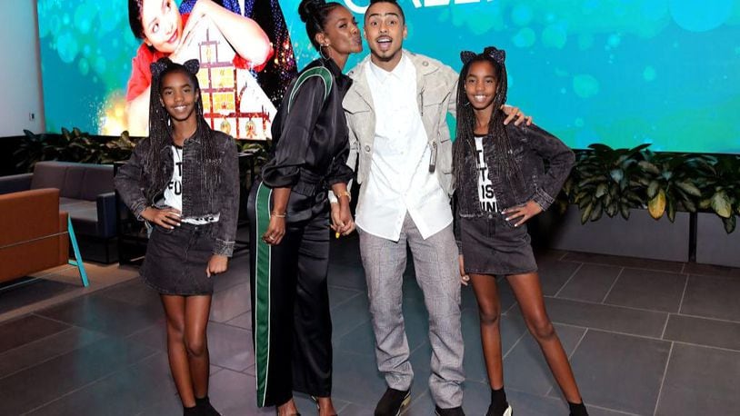 Kim Porter (second from left), Quincy Brown (second from right), D'Lila Star Combs, and Jessie James Combs attend "The Holiday Calendar" Special Screening Los Angeles at NETFLIX Icon Building on October 30, 2018 in Los Angeles, California.