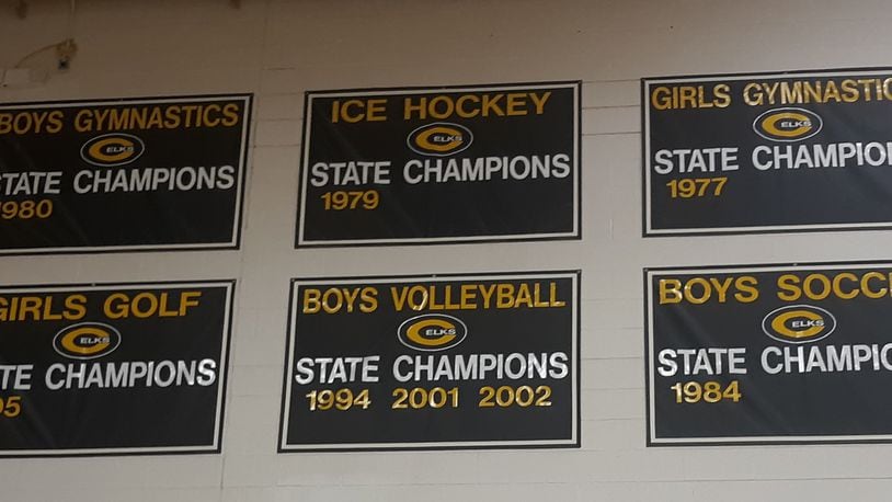 Centerville High School will be adding another banner this year after the boys basketball team’s first Division I Ohio championship as the Elks beat Westerville Central 43-42 Sunday night at the University of Dayton Arena. CONTRIBUTED