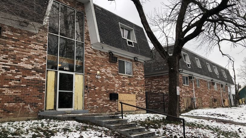 A developer wants to rehab two buildings on the 600 block of West Grand Avenue into new apartments. But a plan submitted to Dayton’s Plan Board was rejected, primarily because of concerns about insufficient parking. CORNELIUS FROLIK / STAFF