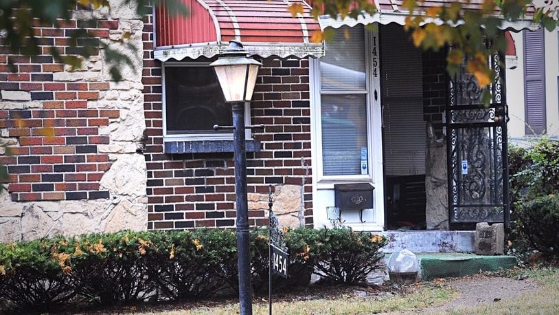 A Dayton police officer was shot Monday, Nov. 4 at this home at 1454 Ruskin Road.