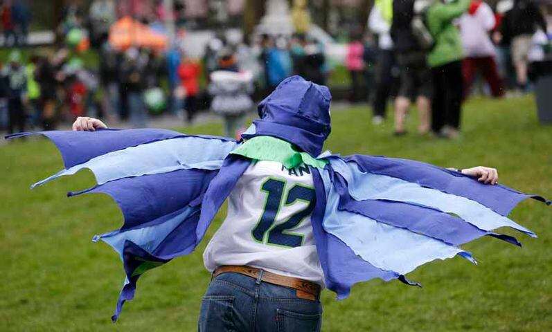 Seahawks fan rally at Seattle Center