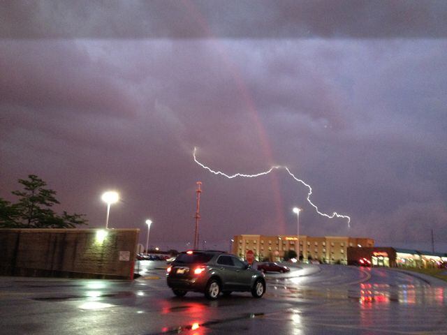 Lightning and rainbow