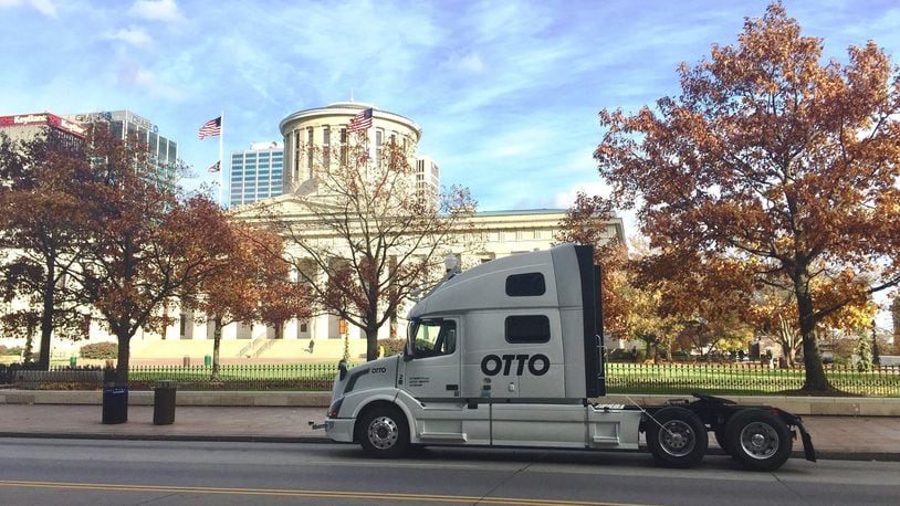 Self-driven trucks hit the road in Ohio. CONTRIBUTED