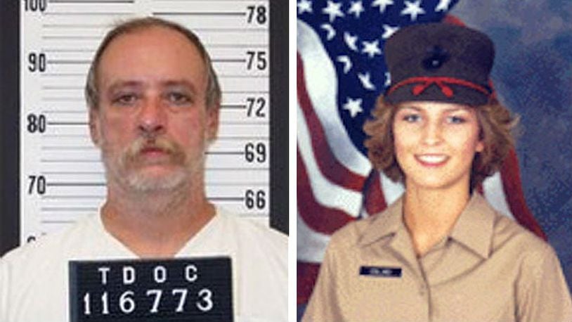 Sedley Alley, left, was executed in 2006 for the rape and murder of Marine Lance Cpl. Suzanne Marie Collins, 19, who was abducted July 11, 1985, as she went for a late-night run near the Naval Air Station Millington, near Memphis. Alley's daughter is asking that evidence from the crime scene be tested for DNA to either confirm or eliminate her father, who claimed his confession was coerced, as Collins' killer.