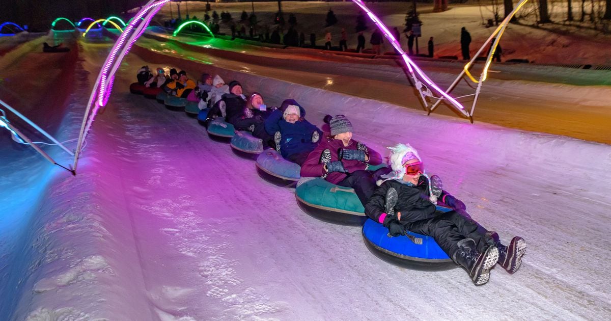 Glow snow tubing offered at Snow Trails in Mansfield, Ohio