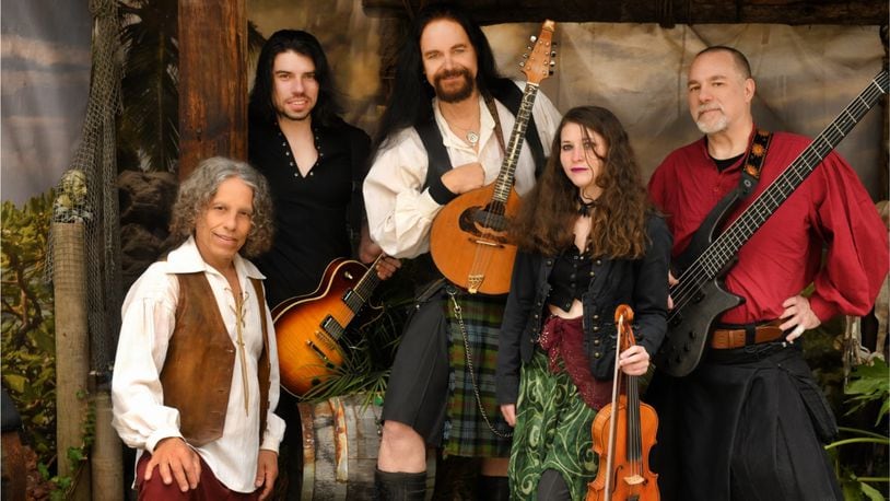 Celtic rockers Tempest, (left to right) Adolfo Lazo, Nikolay Georgiev, Lief Sorbye, Lee Corbie-Wells and Hugh Caley, first played in the Miami Valley in 1990. The Bay Area-based group brings its 35th anniversary tour to Yellow Cab Tavern in Dayton on Saturday, May 13.